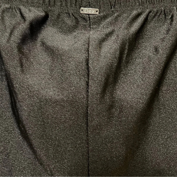 Shimmery black Dex leggings with zippers on legs, size Small - Picture 8 of 9
